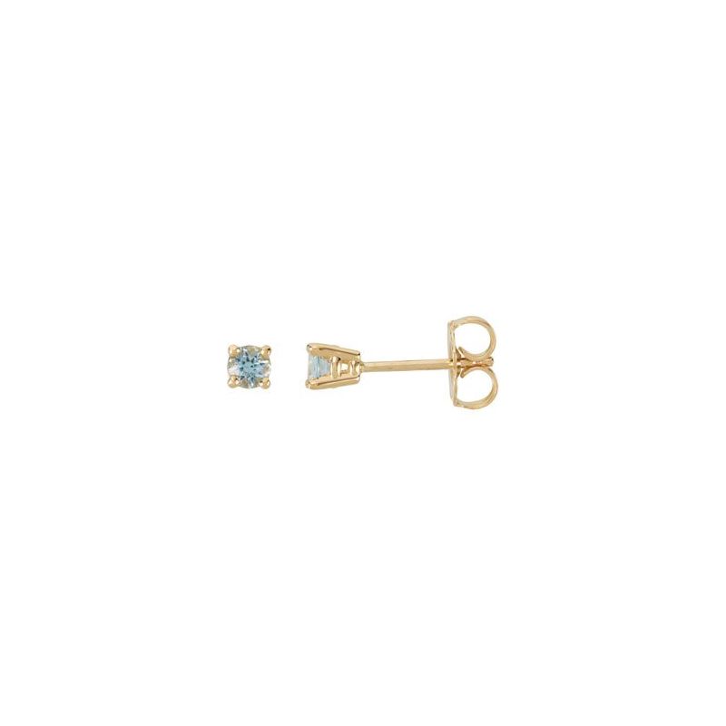 Round 4-Prong Stud Earrings No. 2