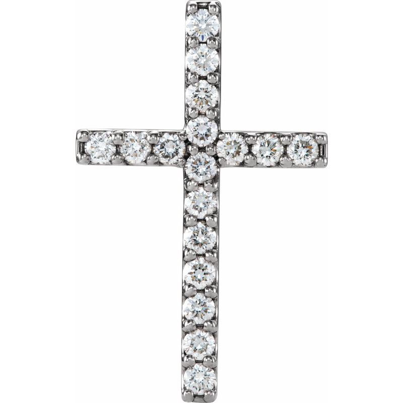 Petite Cross Necklace or Pendant — Diamond