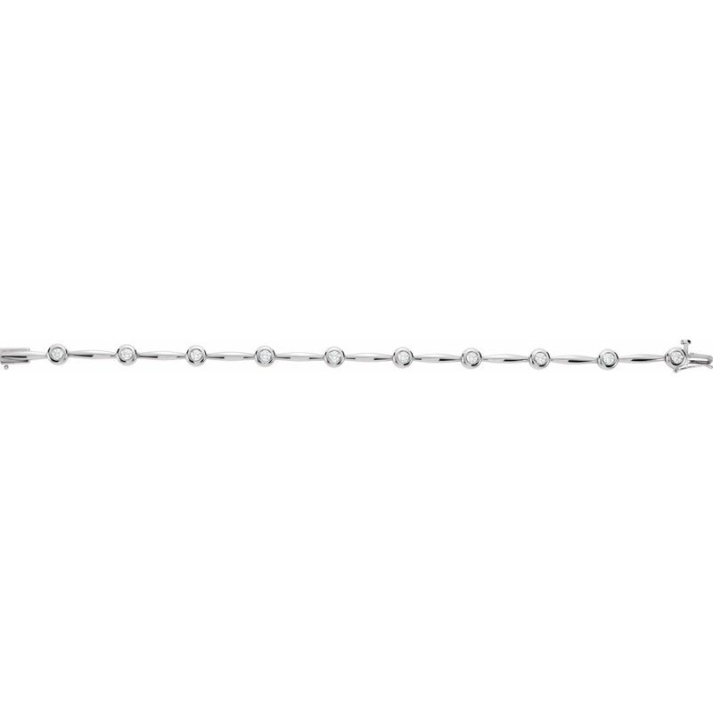 Accented Line Bracelet — 1 ctw Diamond 7 1/4″