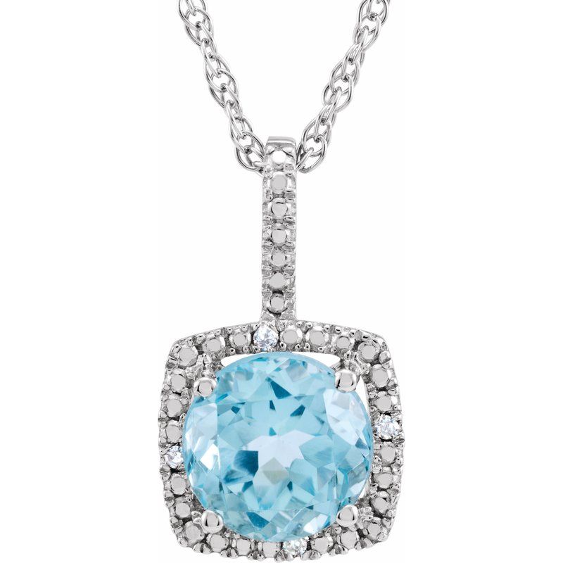 Birthstone Halo-Style Necklace
