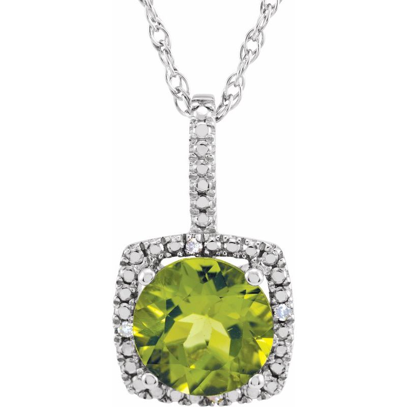 Birthstone Halo-Style Necklace