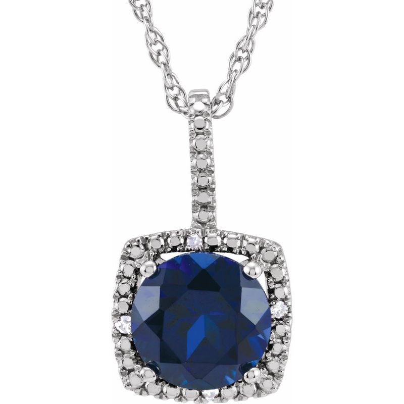 Birthstone Halo-Style Necklace