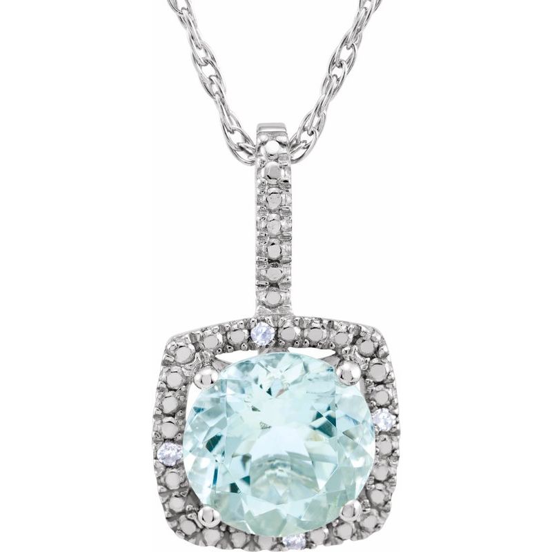 Birthstone Halo-Style Necklace