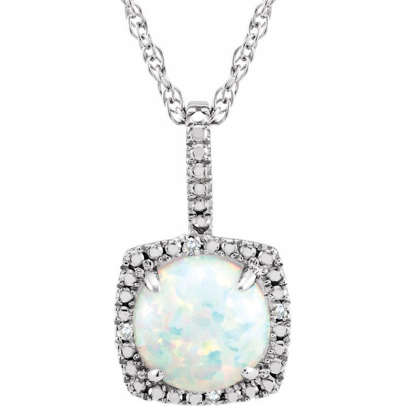 Birthstone Halo-Style Necklace