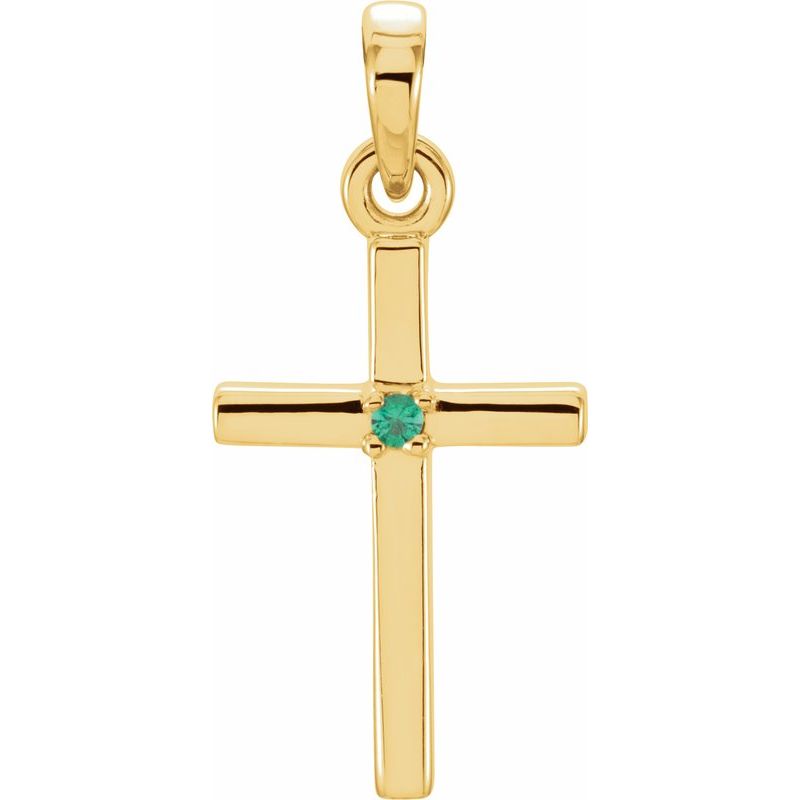 Birthstone Cross Pendant