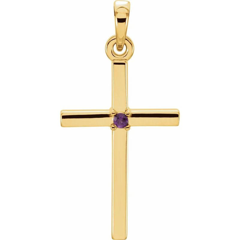 Birthstone Cross Pendant