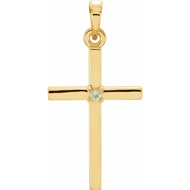 Birthstone Cross Pendant