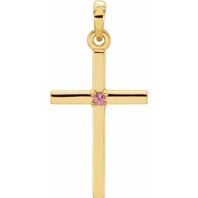 Birthstone Cross Pendant