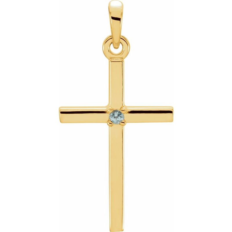 Birthstone Cross Pendant