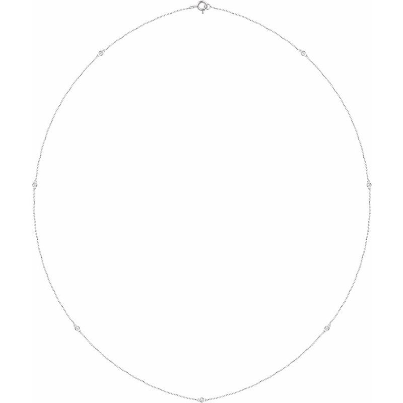 Bezel-Set Station Necklace