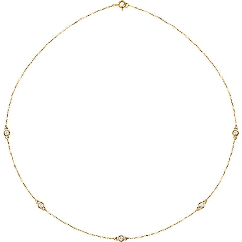 Bezel-Set Station Necklace