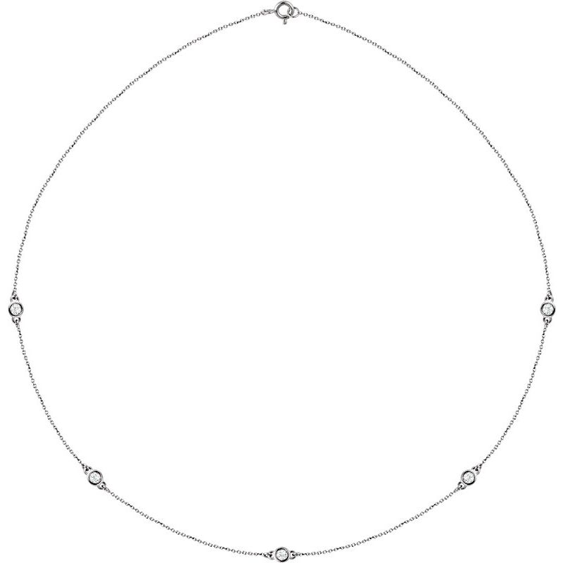 Bezel-Set Station Necklace