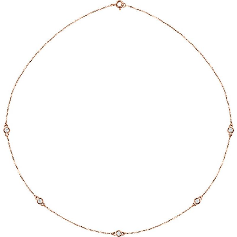 Bezel-Set Station Necklace