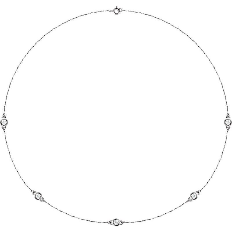 Bezel-Set Station Necklace