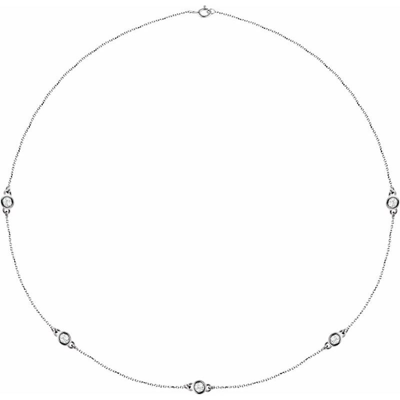 Bezel-Set Station Necklace