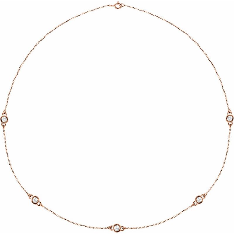 Bezel-Set Station Necklace