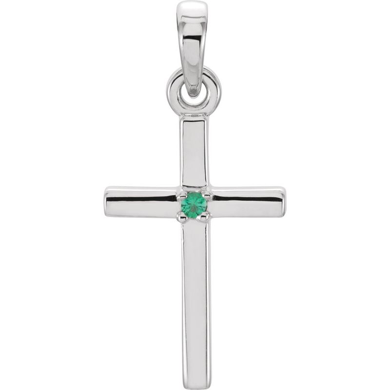 Birthstone Cross Pendant