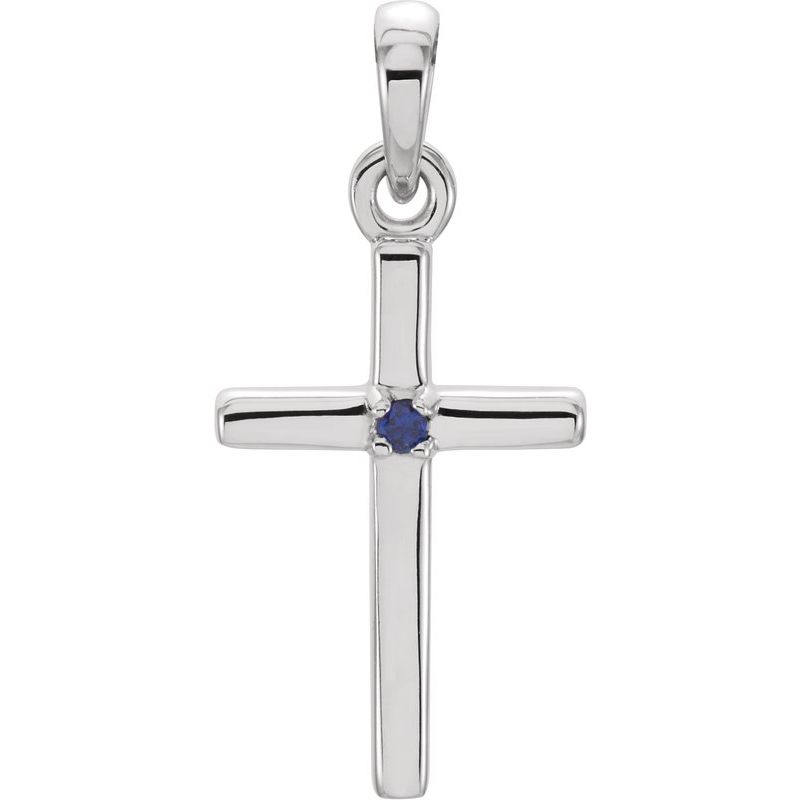 Birthstone Cross Pendant