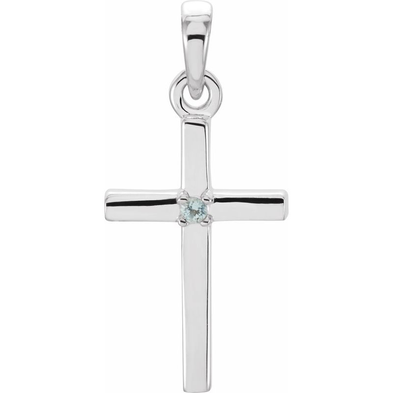 Birthstone Cross Pendant