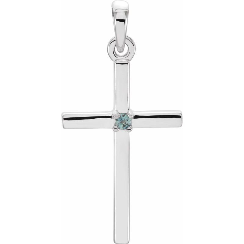 Birthstone Cross Pendant