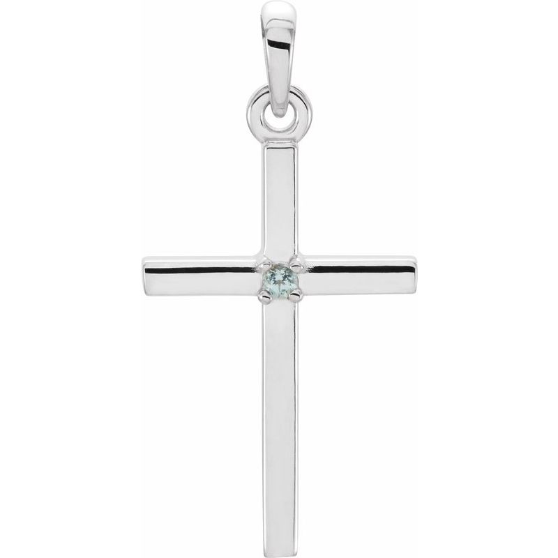 Birthstone Cross Pendant