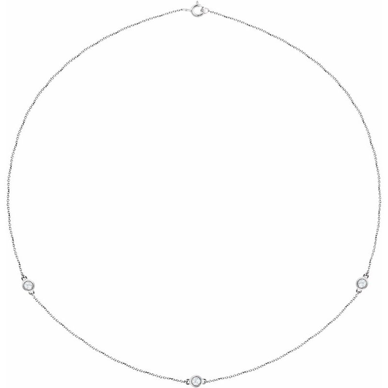 Bezel-Set Station Necklace