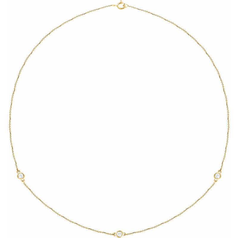 Bezel-Set Station Necklace