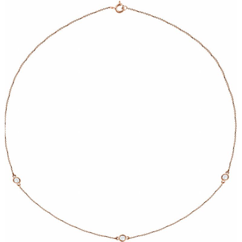 Bezel-Set Station Necklace