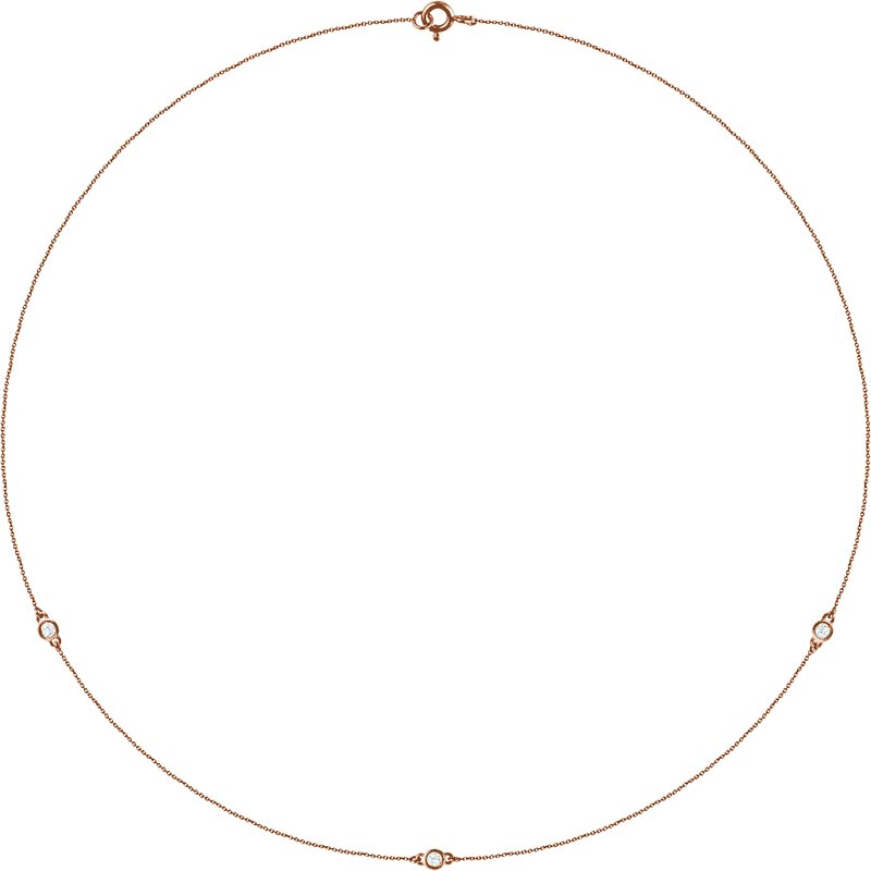 Bezel-Set Station Necklace