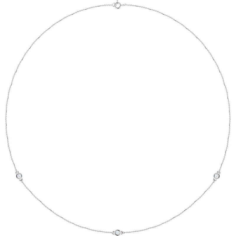 Bezel-Set Station Necklace