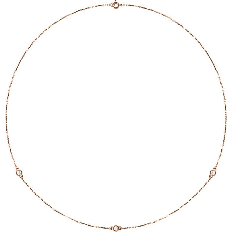 Bezel-Set Station Necklace
