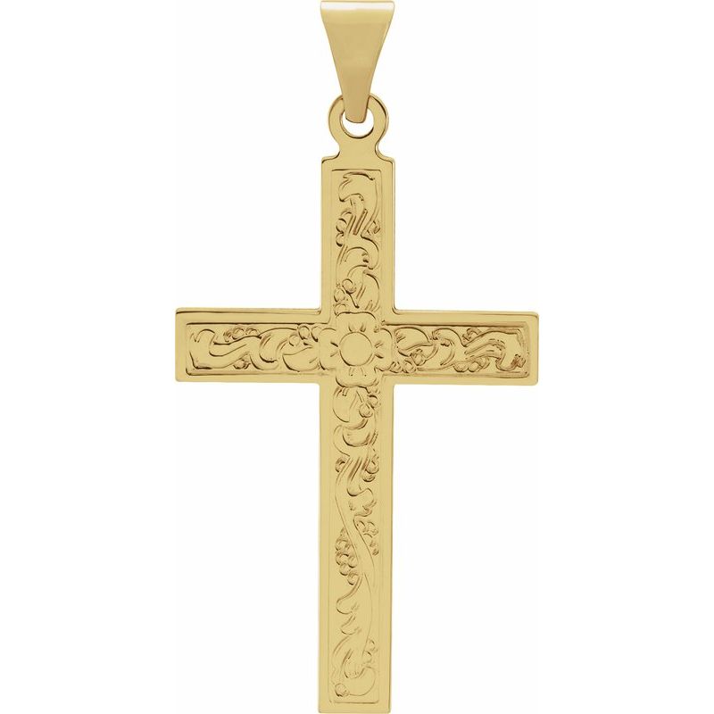 Floral Cross Necklace or Pendant