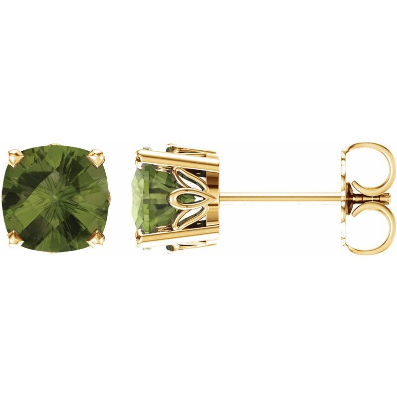 Solitaire Scroll Setting Stud Earrings No. 4
