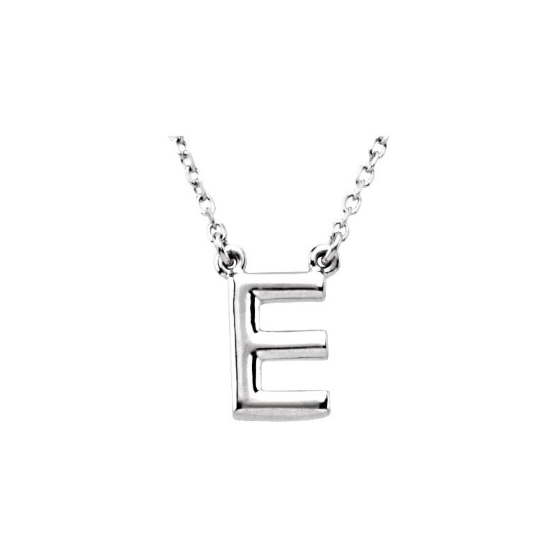 Block Initial 16″ Necklace