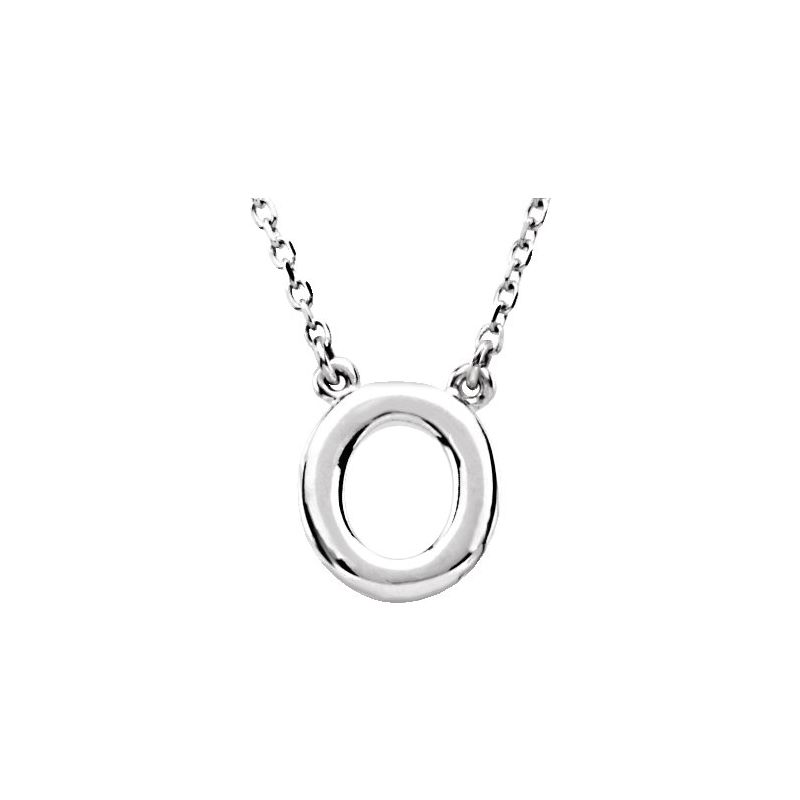 Block Initial 16″ Necklace