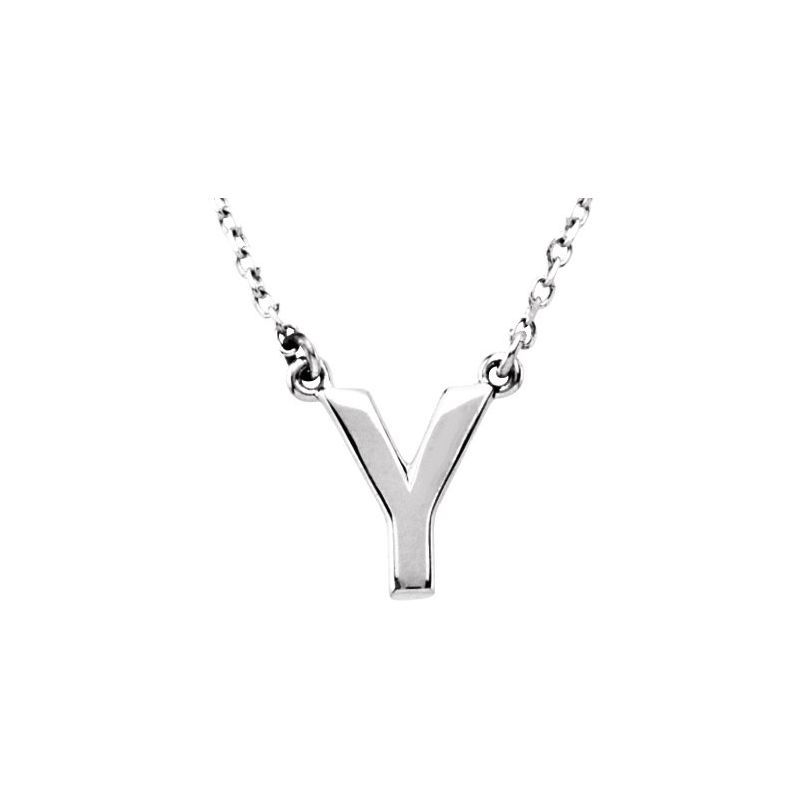 Block Initial 16″ Necklace
