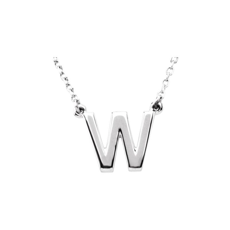 Block Initial 16″ Necklace