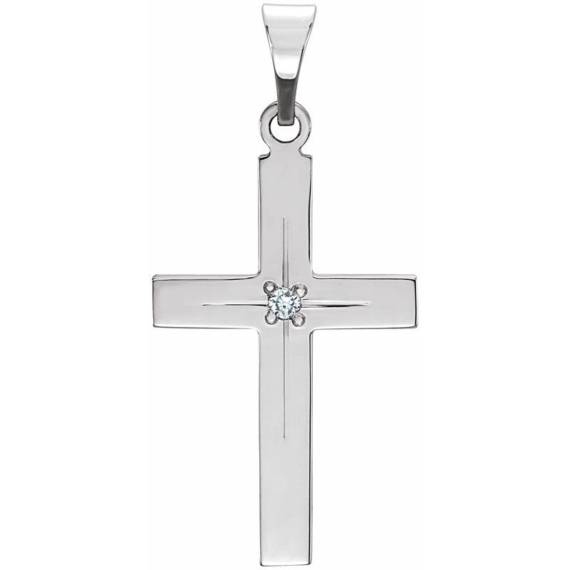 Cross Necklace or Pendant — Natural Diamond
