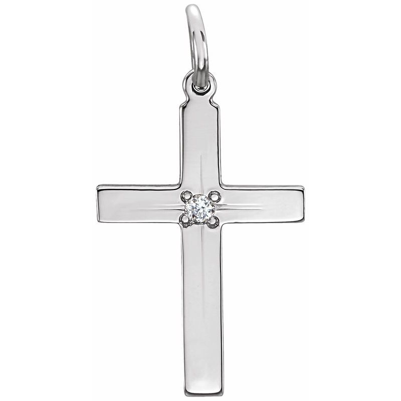Cross Necklace or Pendant — Natural Diamond