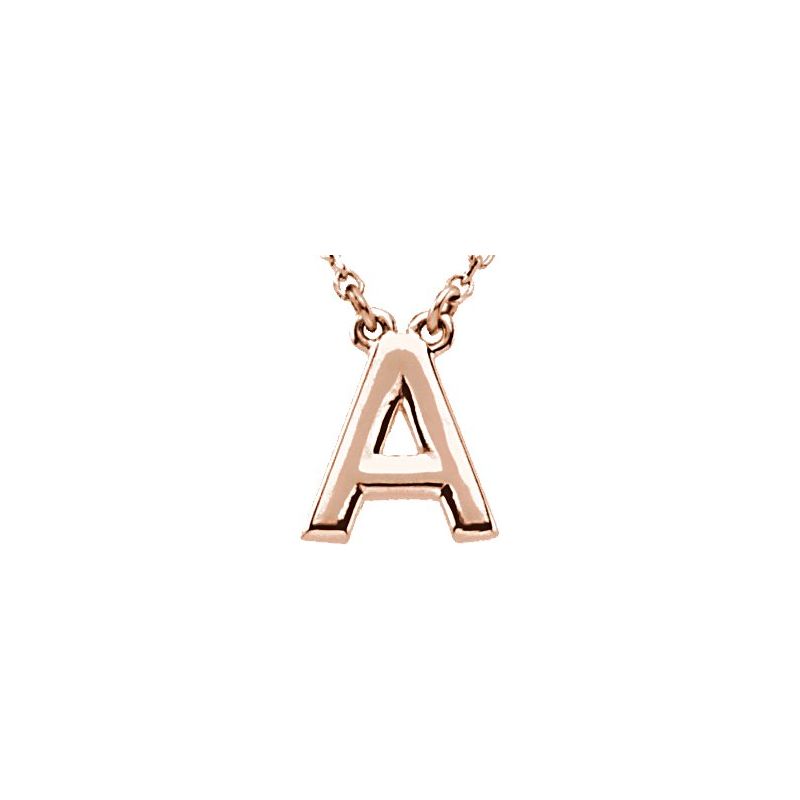 Block Initial 16″ Necklace