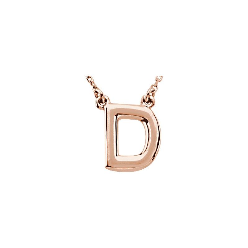 Block Initial 16″ Necklace