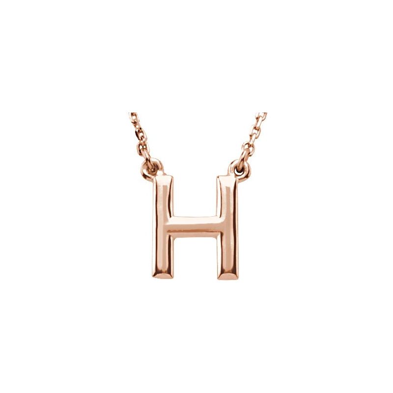 Block Initial 16″ Necklace