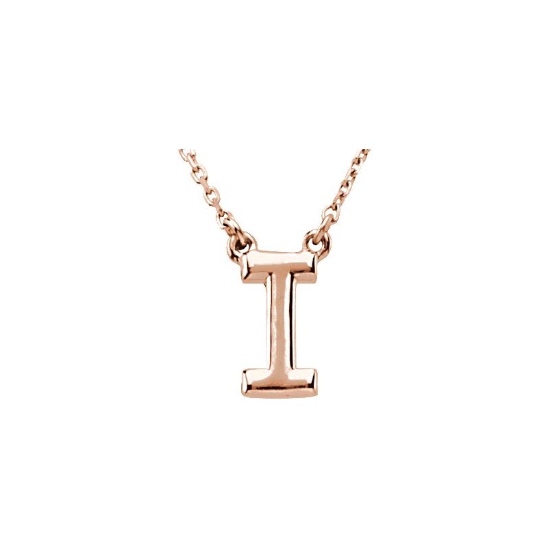 Block Initial 16″ Necklace