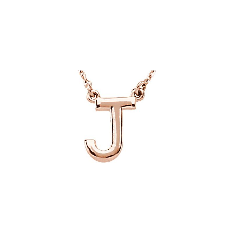 Block Initial 16″ Necklace