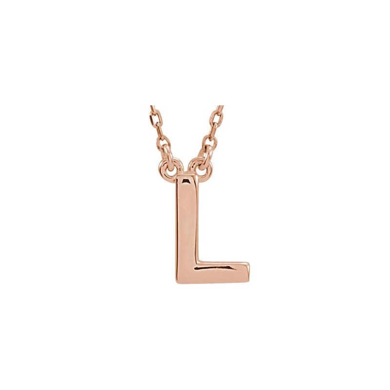 Block Initial 16″ Necklace
