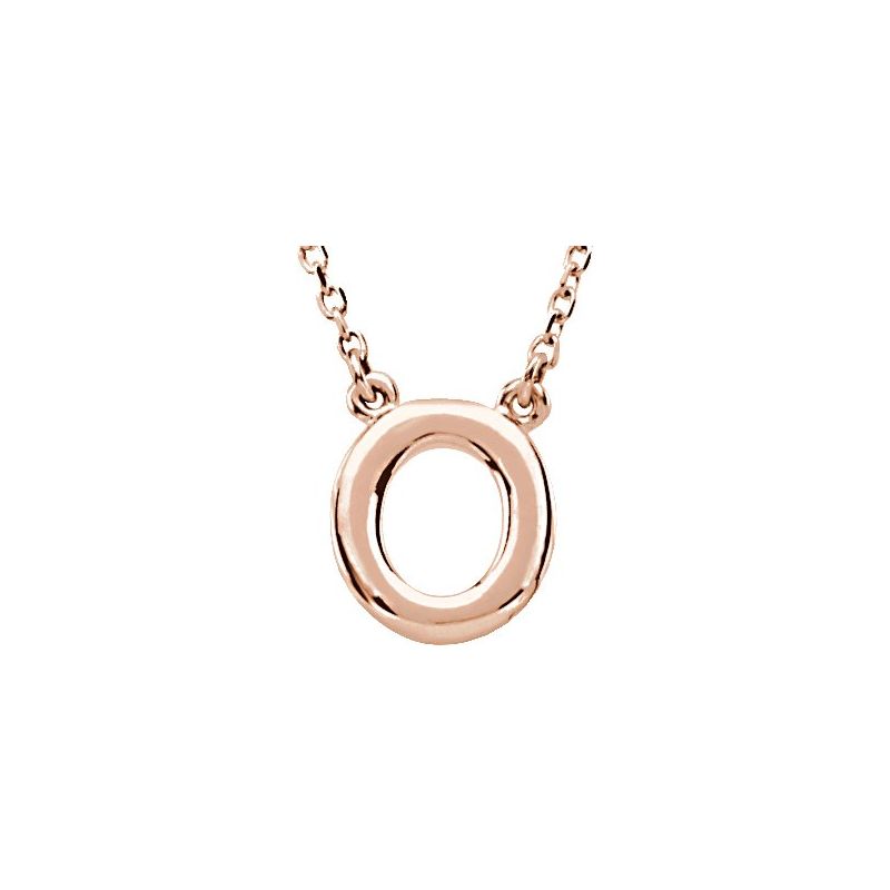 Block Initial 16″ Necklace