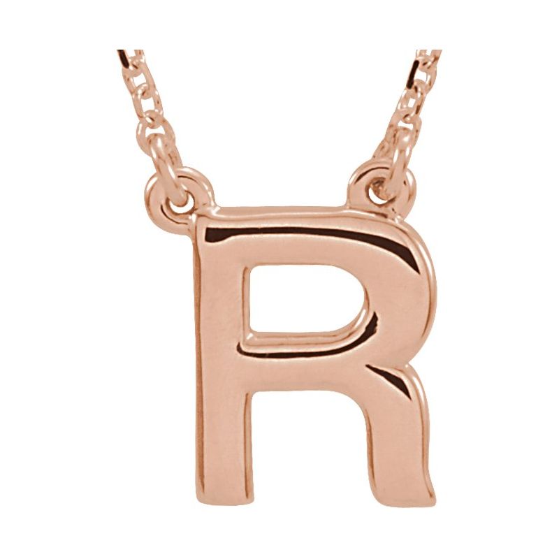 Block Initial 16″ Necklace