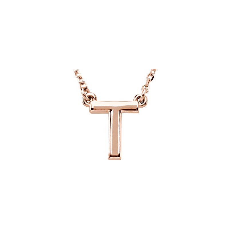 Block Initial 16″ Necklace
