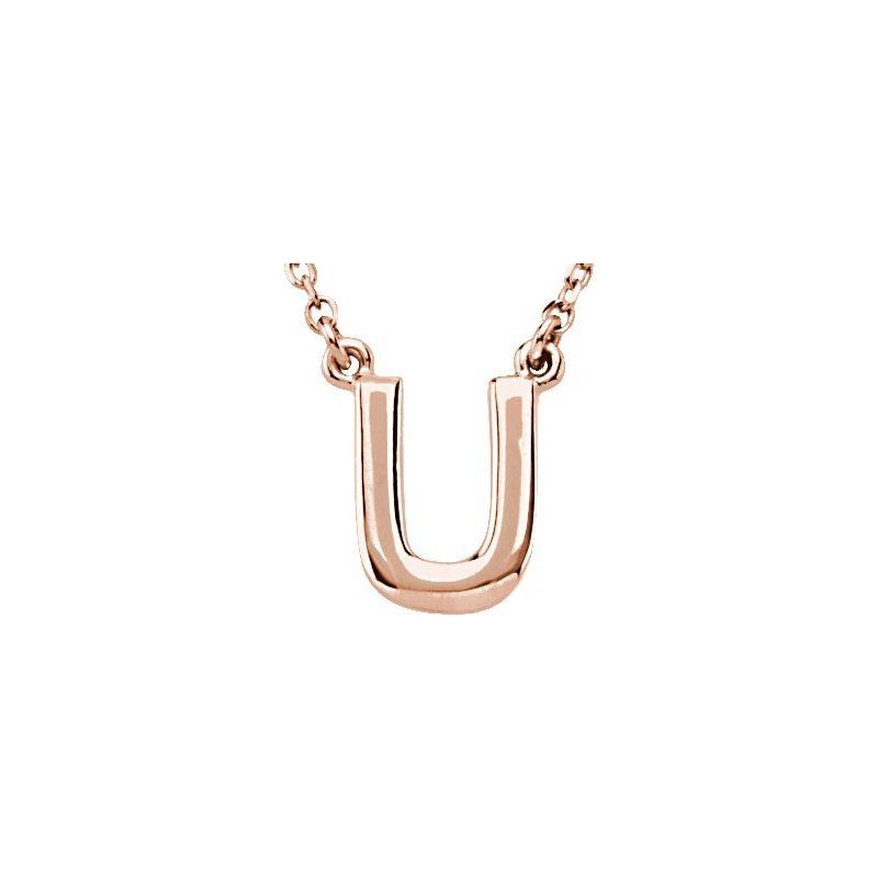 Block Initial 16″ Necklace