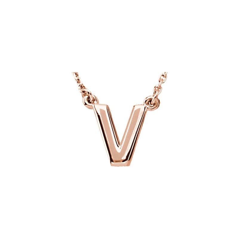 Block Initial 16″ Necklace